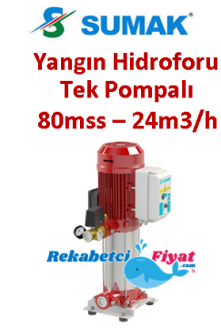 SUMAK SHT 34 A 1500/6 EY 15HP 380V Tek Pompalı Paket Yangın Hidrofor