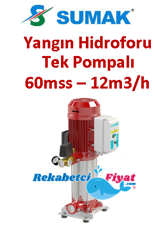 SUMAK SHT 16 A 550/5 EY 5.5HP 380V Tek Pompalı Paket Yangın Hidrofor