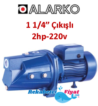 ALARKO JET D-JSWM-20M 1 1/4'' Çıkışlı 2Hp 220v Döküm Gövdeli Jet Pompa