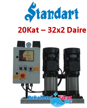 STANDART TH 2X SBT-V 90-9 4HP 380V Çift Pompalı Paket Hidrofor