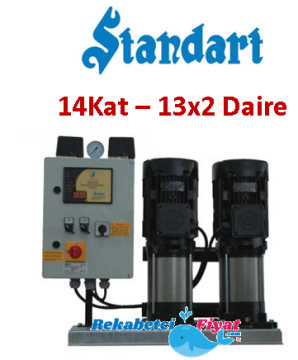 STANDART TH 2X SBT-V 80-11 2HP 380V Çift Pompalı Paket Hidrofor