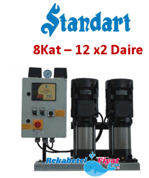 STANDART TH 2X SBT-V 80-8 1.5HP 380V Çift Pompalı Paket Hidrofor