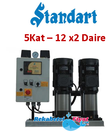 STANDART TH 2X SBT-V 80-6 1HP 380V Çift Pompalı Paket Hidrofor