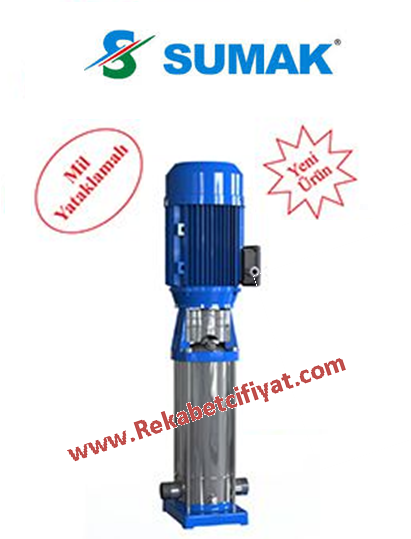 SUMAK SHTP8-400/12 4hp 380v Dik Milli Kademeli Komple Paslanmaz Pompa
