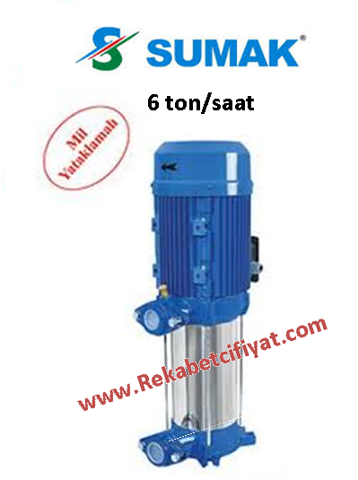 SUMAK SHM8-220/6 2,2hp 220V Noril Fanlı Dik Milli Pompa