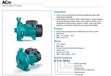 Leo Ac75 1hp 380v Tek Fanlı Santrifüj Pompa