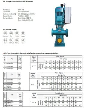 Domak KPDR50-3    1X30Hp 380V  Tek Pompalı Panolu Hidrofor