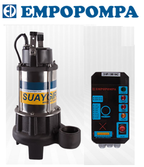 Empo SU AYGIRI 200 TK 2hp 380v Parçalayıcı Bıçaklı Foseptik Dalgıç Pompa Panolu
