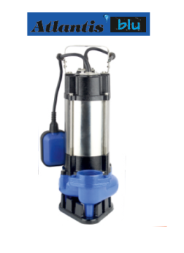 Atlantis  FSP 14-0.75M     1Hp 220V   Yüksek Debili  Açık  Fanlı Pis Dalgıç Pompa