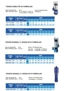 Atlantis  KESB 45/3-2.2M    3Hp 220V   Yüksek Basınçlı 2'' Keson Kuyu Kapalı Fanlı Pompa