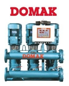 Domak KPDR50-2    3X20Hp 380V  Üç Pompalı Panolu Hidrofor