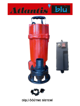 Atlantis OGUTUCU  1.1T    1.5Hp 380V  Tam Öğütücü Parçalayıcı Foseptik Pompa