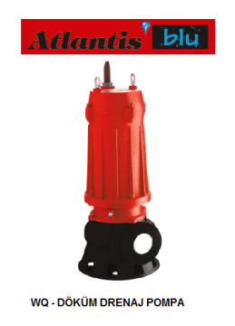 Atlantis  WQ 32-11T    15Hp 380V   Kapalı Fanlı Döküm Gövdeli Drenaj Pompa