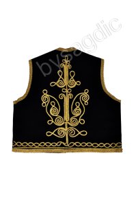 Ottoman embroidered vest black