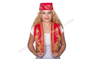 Ottoman embroidered vest red