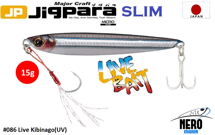 MC Jigpara Micro Slim JPMSL-15gr #86 Live Kibinago (UV)