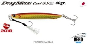 Drag Metal Cast Super Slim SSZ Jig 40Gr. PHA0026 / Red Gold