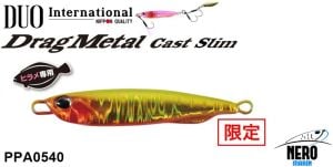 Drag Metal Cast Slim Hirame Jig 40Gr. PPA0540 UV Gold Pb