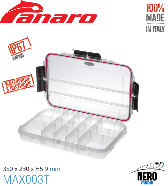 Panaro Max 003T Sızdırmaz Bölmeli Kutu 175*115*47mm.