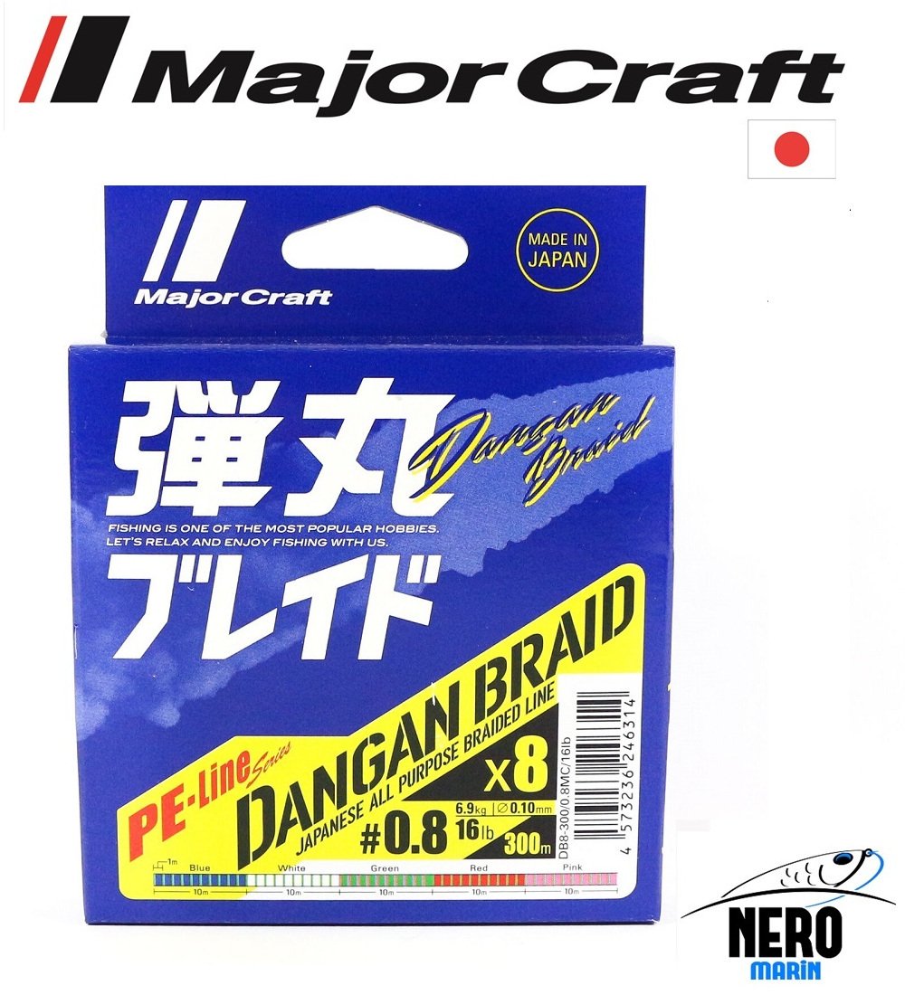 MC Dangan Braid İp DB8 PE 0.8/0.10mm/16Lb/6.9kg/300 metre Multi