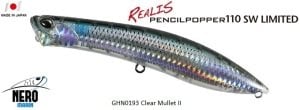 Realis Pencil Popper SW Limited 110SW  GHN0193 / Clear Mullet II