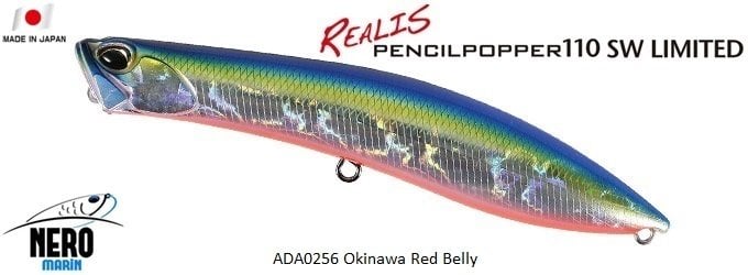 Realis Pencil Popper SW Limited 110SW  ADA0256 / Okinawa Red Belly