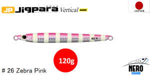 MC Jigpara Vertical Ikanago JPVIK-120gr #26 Zebra Pink