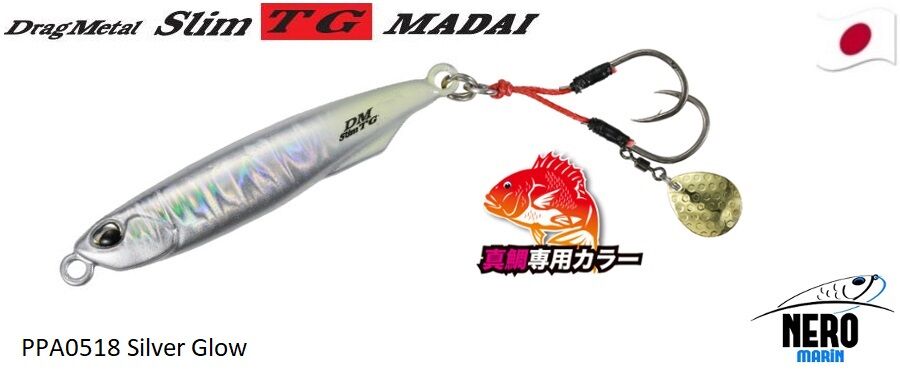Duo Drag Metal Cast Slim Tungsten Madai Jig 60Gr. PPA0518 Silver Glow