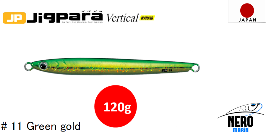 MC Jigpara Vertical Ikanago JPVIK-120gr #11 Green Gold