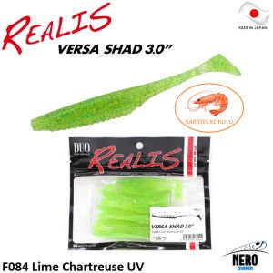 Duo Realis Versa Shad 3\'\' Silikon Yem F084 Lime Chartreuse UV