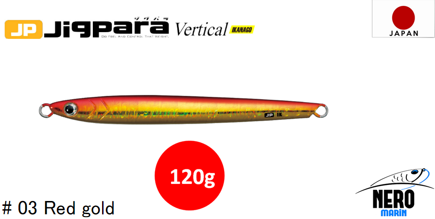 MC Jigpara Vertical Ikanago JPVIK-120gr #03 Red Gold