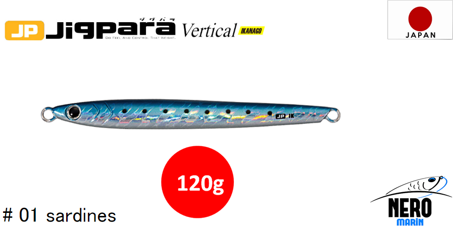 MC Jigpara Vertical Ikanago JPVIK-120gr #01 Iwashı