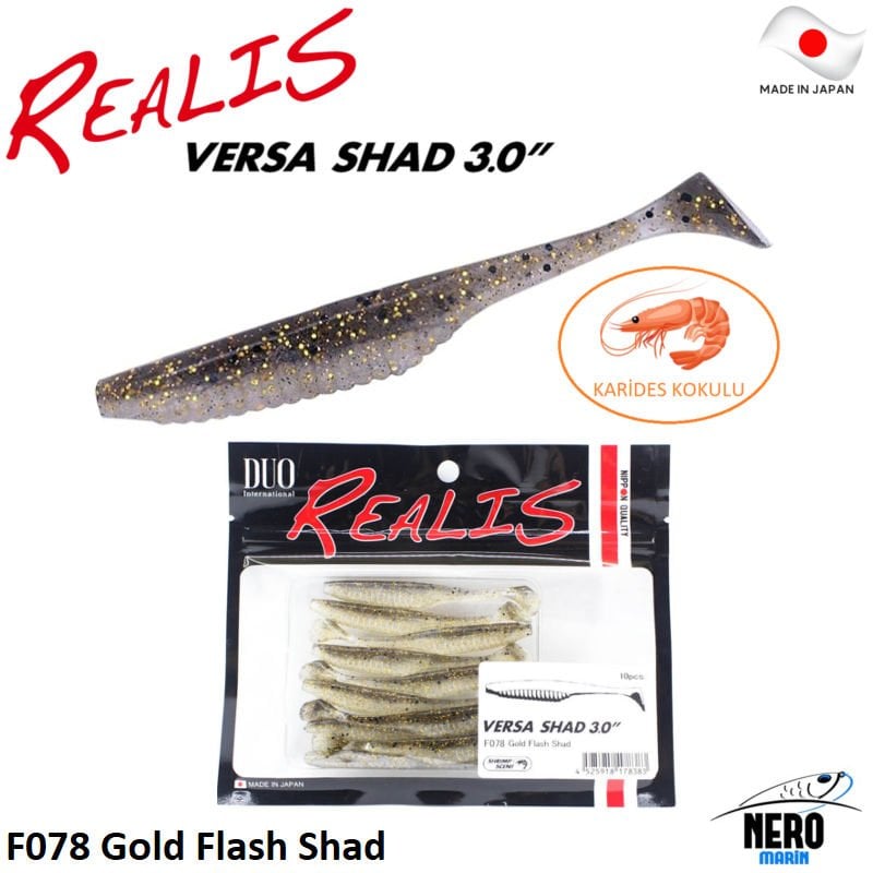 Duo Realis Versa Shad 3\'\' Silikon Yem F078 Gold Flash Shad