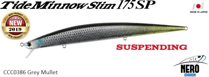 Tide Minnow Slim 175SP CCC0386 Grey Mullet