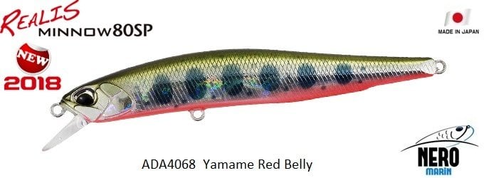 Realis Minnow 80SP ADA4068 / Yamame Red Belly