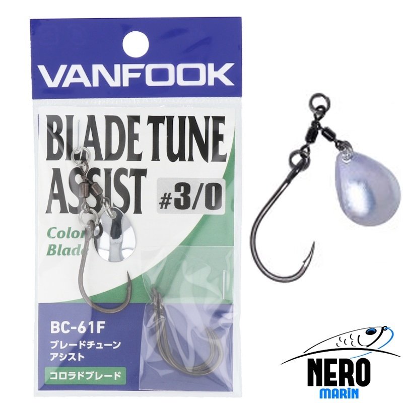 Vanfook Colorado Blade BC-61F Fusso Black #3/0 (1+2hooks pack)