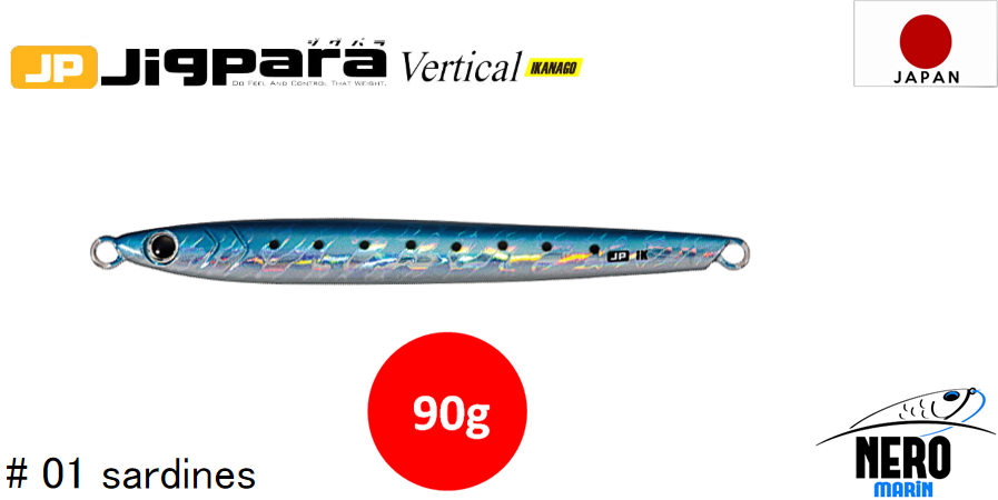 MC Jigpara Vertical Ikanago JPVIK-90gr #01 Iwashı
