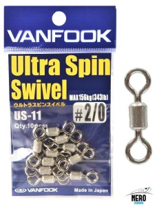 Vanfook Ultra Spin Swivel US-11 Silver #2/0 (10 pcs./pack)