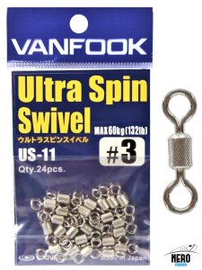 Vanfook Ultra Spin Swivel US-11 Silver #3 (24 pcs./pack)