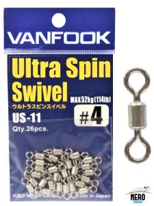 Vanfook Ultra Spin Swivel US-11 Silver #4 (26 pcs./pack)