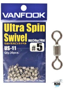 Vanfook Ultra Spin Swivel US-11 Silver #5 (30 pcs./pack)