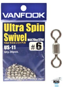Vanfook Ultra Spin Swivel US-11 Silver #6 (36 pcs./pack)