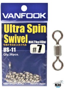 Vanfook Ultra Spin Swivel US-11 Silver #7 (36 pcs./pack)