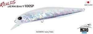 Realis Jerkbait 100SP  AJO0091 / Ivory Halo