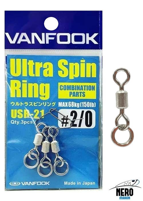 Vanfook Ultra Spin Ring USR-21 Silver #2/0 (3 pcs./pack)