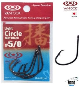 Vanfook Light Circle İğne Mat Black #5/0 (4 pcs./pack)