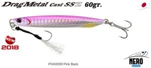 Drag Metal Cast Super Slim SSZ Jig 60gr. PHA0009 / Pink Back