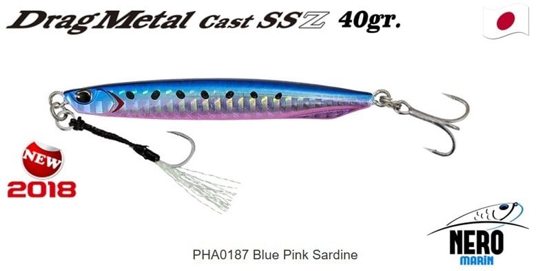 Drag Metal Cast Super Slim SSZ Jig 40gr. PHA0187 / Blue Pink Sardine