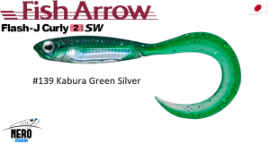 Flash J Curly 2'' SW #139 Kabura Green Silver