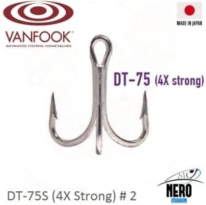 Vanfook 3' lü 4X Güçlü İğne DT-75S #2 (4 pcs./pack)